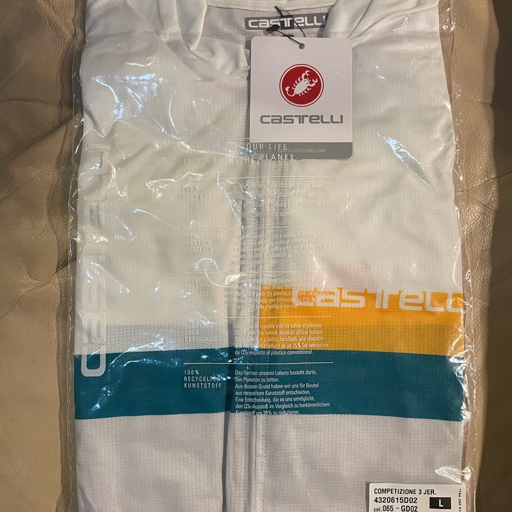 Castelli White Cycling Shirt NWT